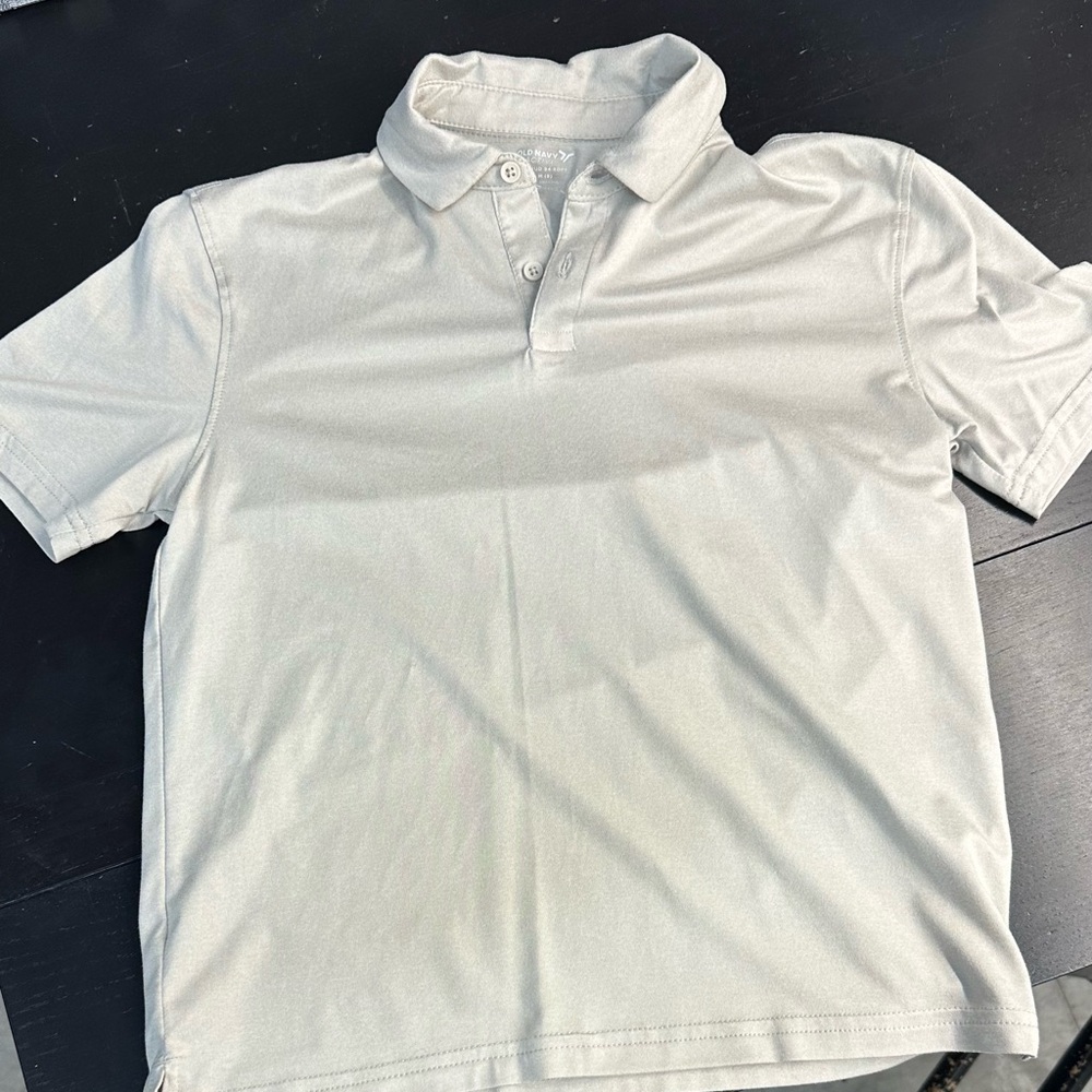 Old Navy cloud 94 soft go-dry cool Polo shirt, wish bone color, size M boys